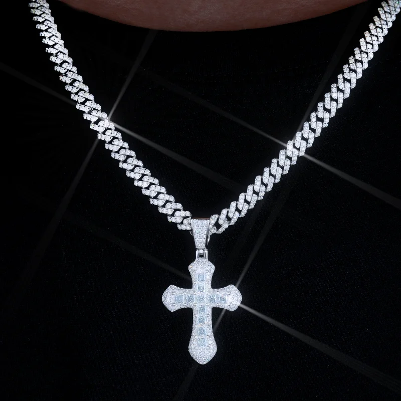 Flash Sale On Stunning Jewelry – Don't Miss Out 4.2 Carat VVS Moissanite Clustered Cross Necklace Flash Sale On Stunning Jewelry – Don't Miss Out 4.2 Carat VVS Moissanite Clustered Cross Necklace
