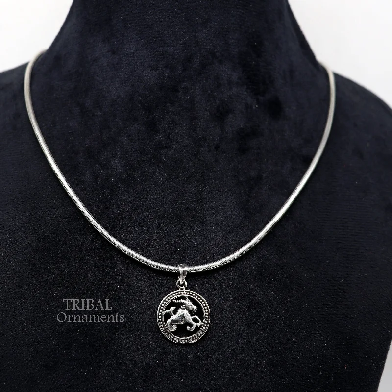 Limited-Time Jewelry Discounts – Shine Without The Splurge Zodiac sign Capricorn symbol pendant 925 sterling silver unique Design horoscope Makar Rashi symbol pendant best ethnic jewelry nsp575